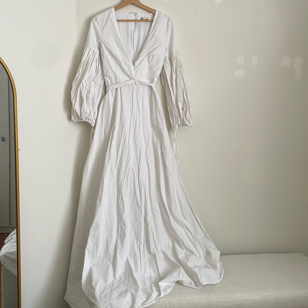 Andrea Iyamah Elegant White Maxi Dress